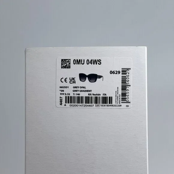 NEW Miu Miu MU04WS 06U5D1 Grey Opal Grey Gradient Women Sunglasses MU 04WS - Picture 11 of 11